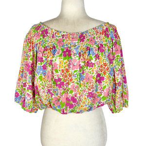 Paper Heart floral crop top